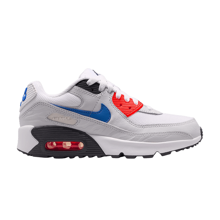 (GS) Nike Air Max 90 SE 'White Bright Crimson Royal'