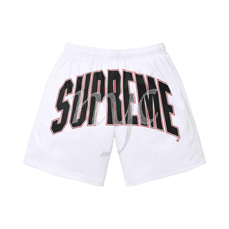 Buy Supreme Rhinestone Mesh Short 'White' - SS26SH48 WHITE | GOAT