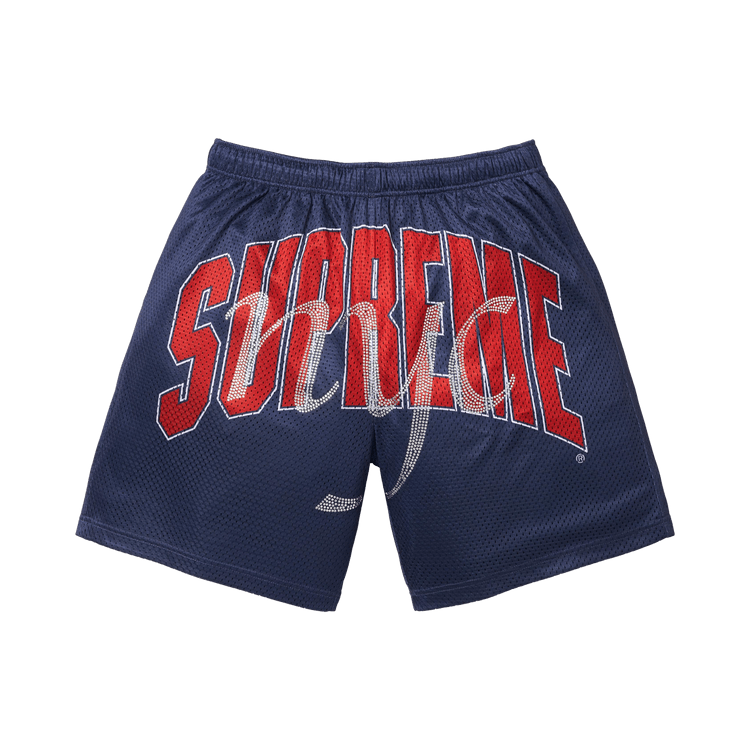Buy Supreme Rhinestone Mesh Short 'Navy' - SS26SH48 NAVY | GOAT