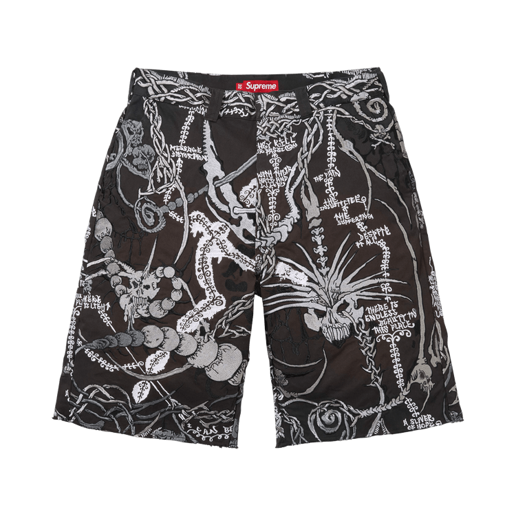 Buy Supreme Wombat Embroidered Work Short 'Black' - SS26SH65 BLACK