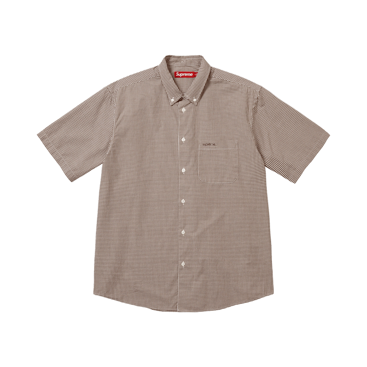 Buy Supreme Gingham Short-Sleeve Shirt 'Brown' - SS26S38 BROWN | GOAT