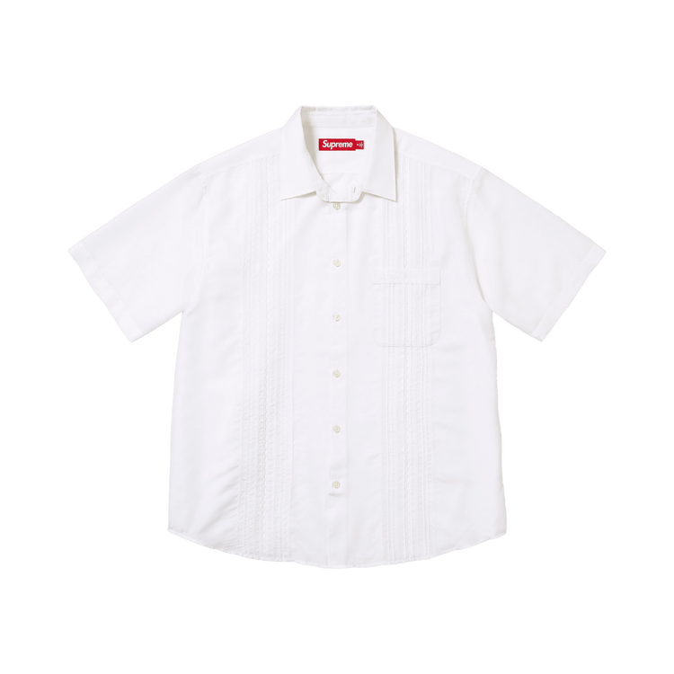 Buy Supreme Pintuck Short-Sleeve Shirt 'White' - SS26S9 WHITE | GOAT