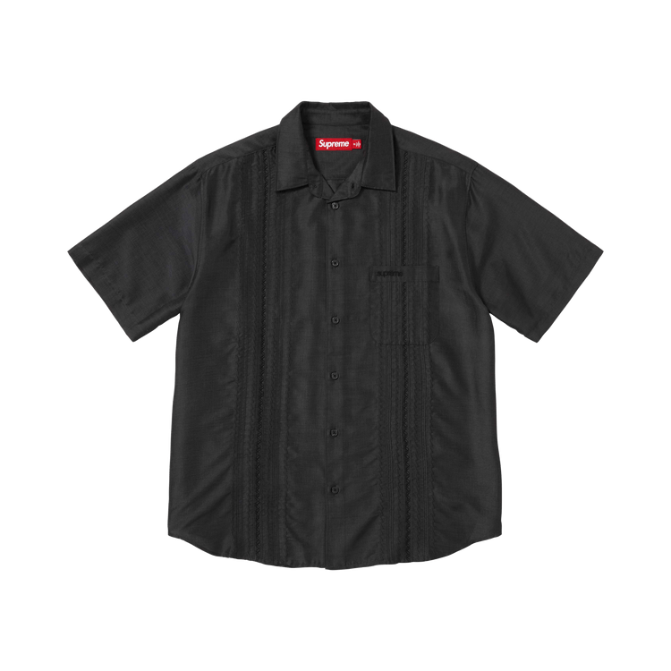 Buy Supreme Pintuck Short-Sleeve Shirt 'Black' - SS26S9 BLACK | GOAT