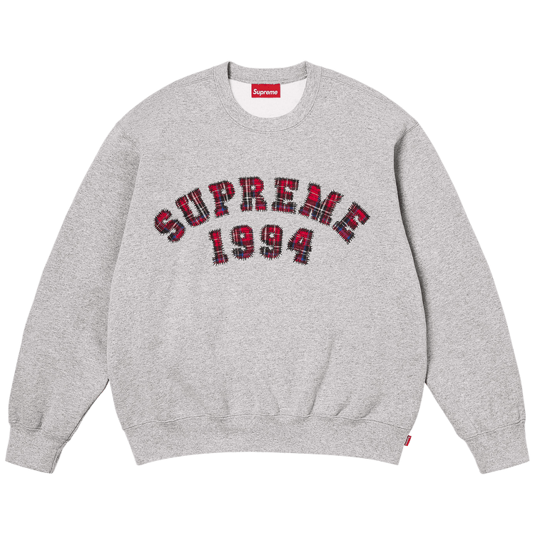 トップス Supreme plaid crewneck M Buy Supreme Plaid Arc Crewneck 'Heather Grey' - SS26SW97 HEATHER
