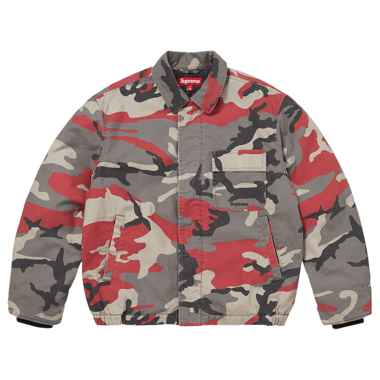 Buy Supreme Cordura Twill Utility Jacket 'Red Camo' - SS26J61 RED