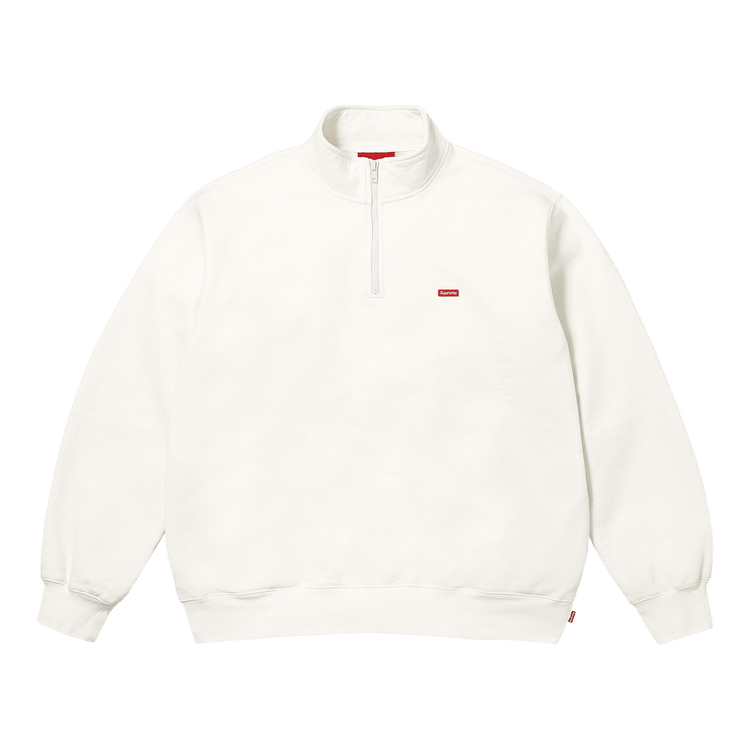 Buy Supreme Small Box Half Zip Pullover 'White' - SS26SW5 WHITE | GOAT