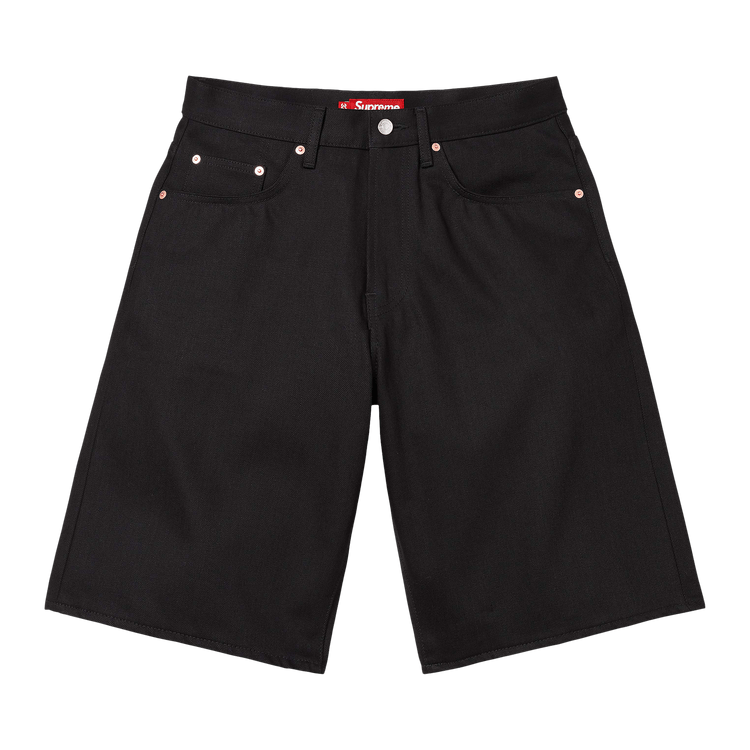 Buy Supreme Baggy Selvedge Denim Short 'Rigid Black' - SS26SH2