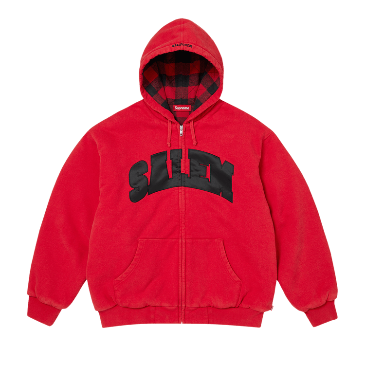 Buy Supreme x Salem Zip Up Hooded Sweatshirt 'Red' - SS26SW57 RED
