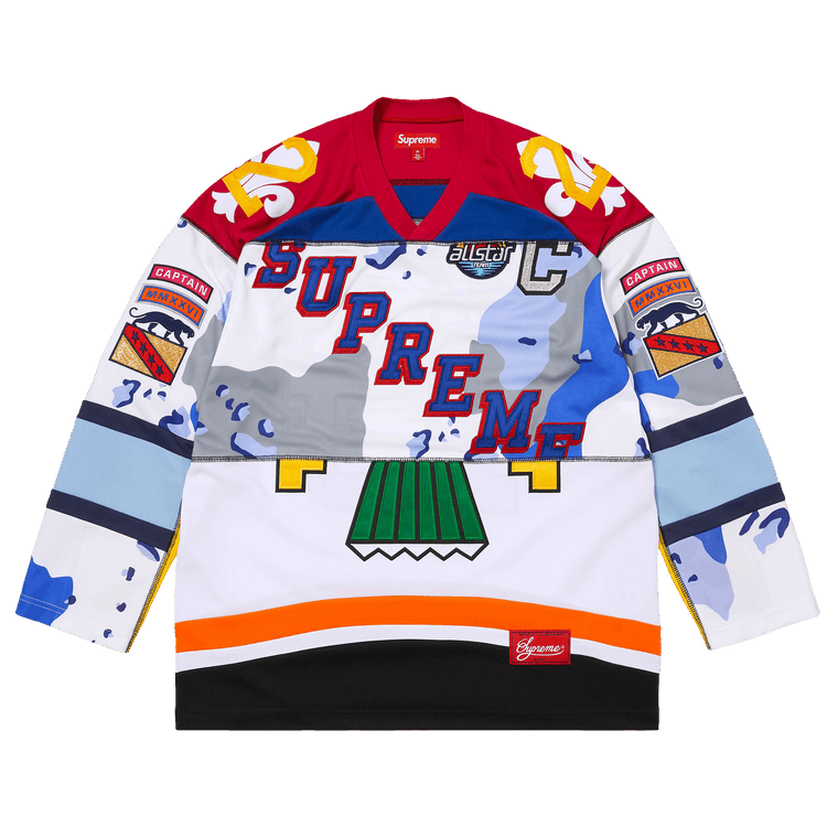 Buy Supreme Paneled Hockey Jersey 'White' - SS26KN34 WHITE | GOAT