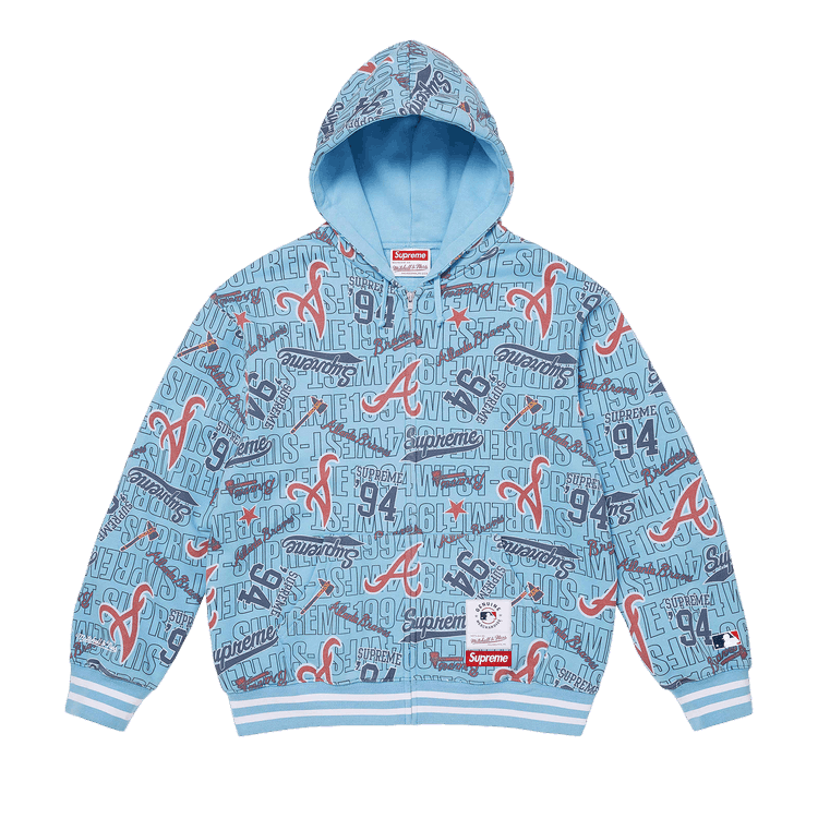 Buy Supreme x Mitchell & Ness Teams Zip Up Hooded Sweatshirt