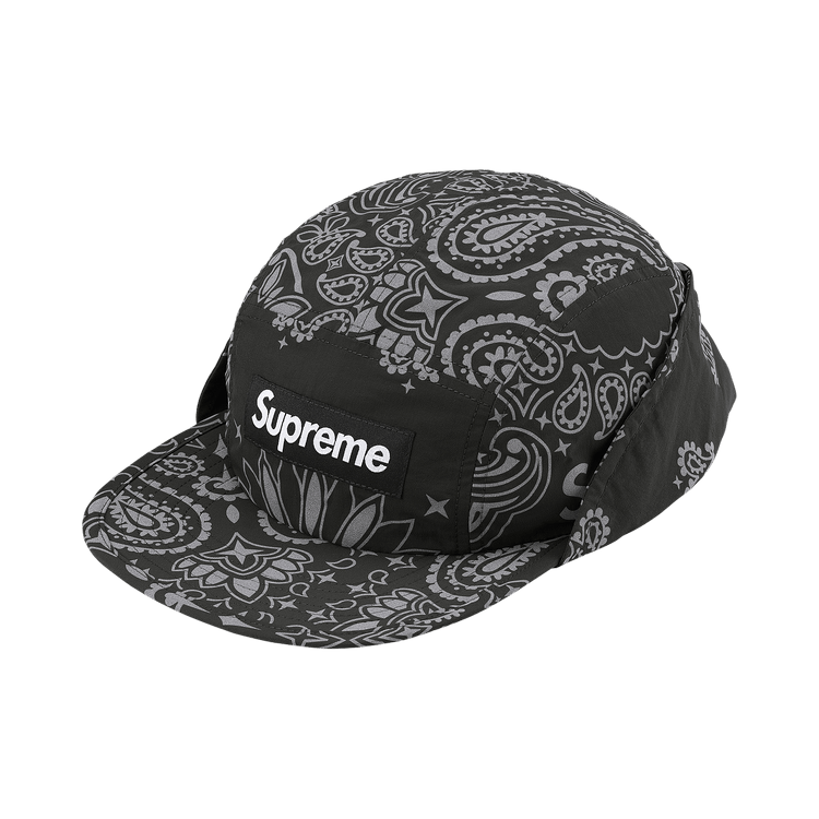 帽子 Reflective Bandana Sunshield Camp Cap BK Buy Supreme Reflective Bandana Sunshield Camp Cap 'Black