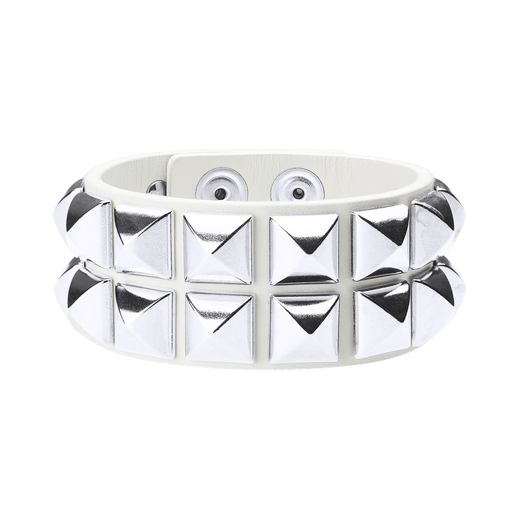 Buy Supreme Studded Leather Bracelet 'White' - SS26B38 WHITE | GOAT