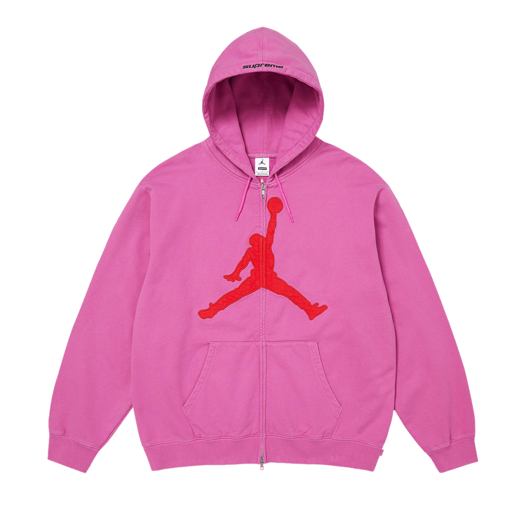 Buy Supreme x Jordan Zip Up Hooded Sweatshirt 'Pink' - SS26SW24