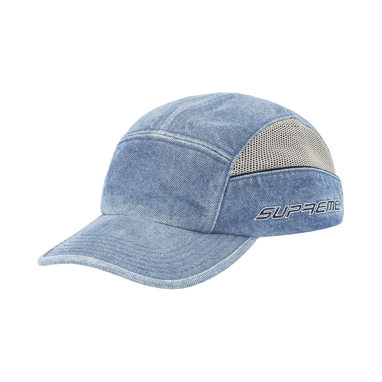 Buy Supreme Side Mesh Piping Camp Cap 'Denim' - SS26H75 DENIM | GOAT