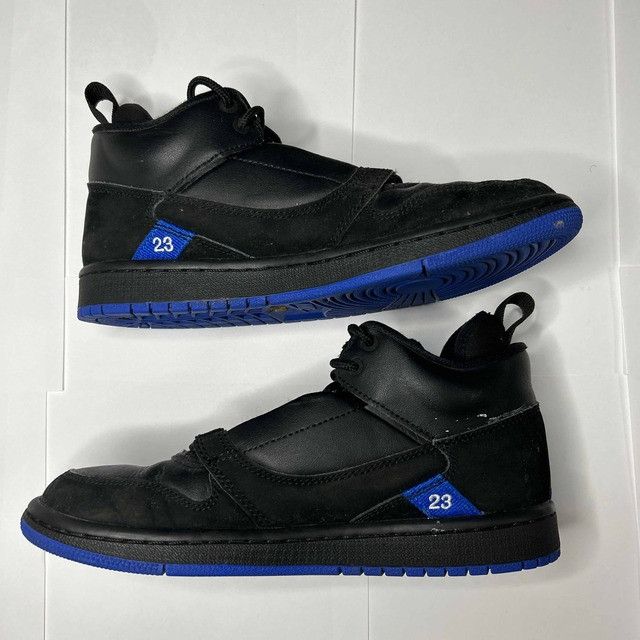 Jordan fadeaway black hot sale and blue