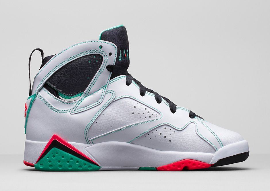 Pre-owned Air Jordan 7 Gs 'verde' In White