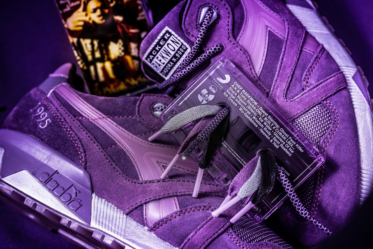 DIADORA PACKER SHOES X RAEKWON X N 9000 'PURPLE TAPE'