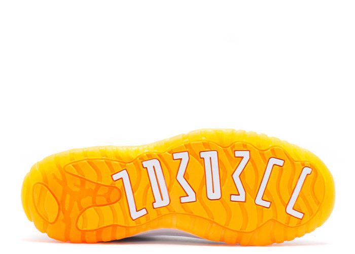 Pre-owned Air Jordan 11 Retro Low Gp 'citrus' In White