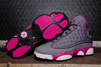 Womens jordan retro cheap 13 black and pink