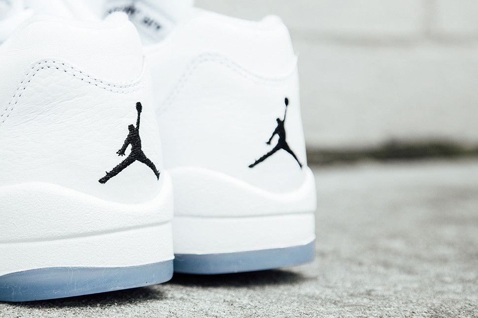 Pre-owned Air Jordan 5 Retro Low Gs 'white Wolf Grey'