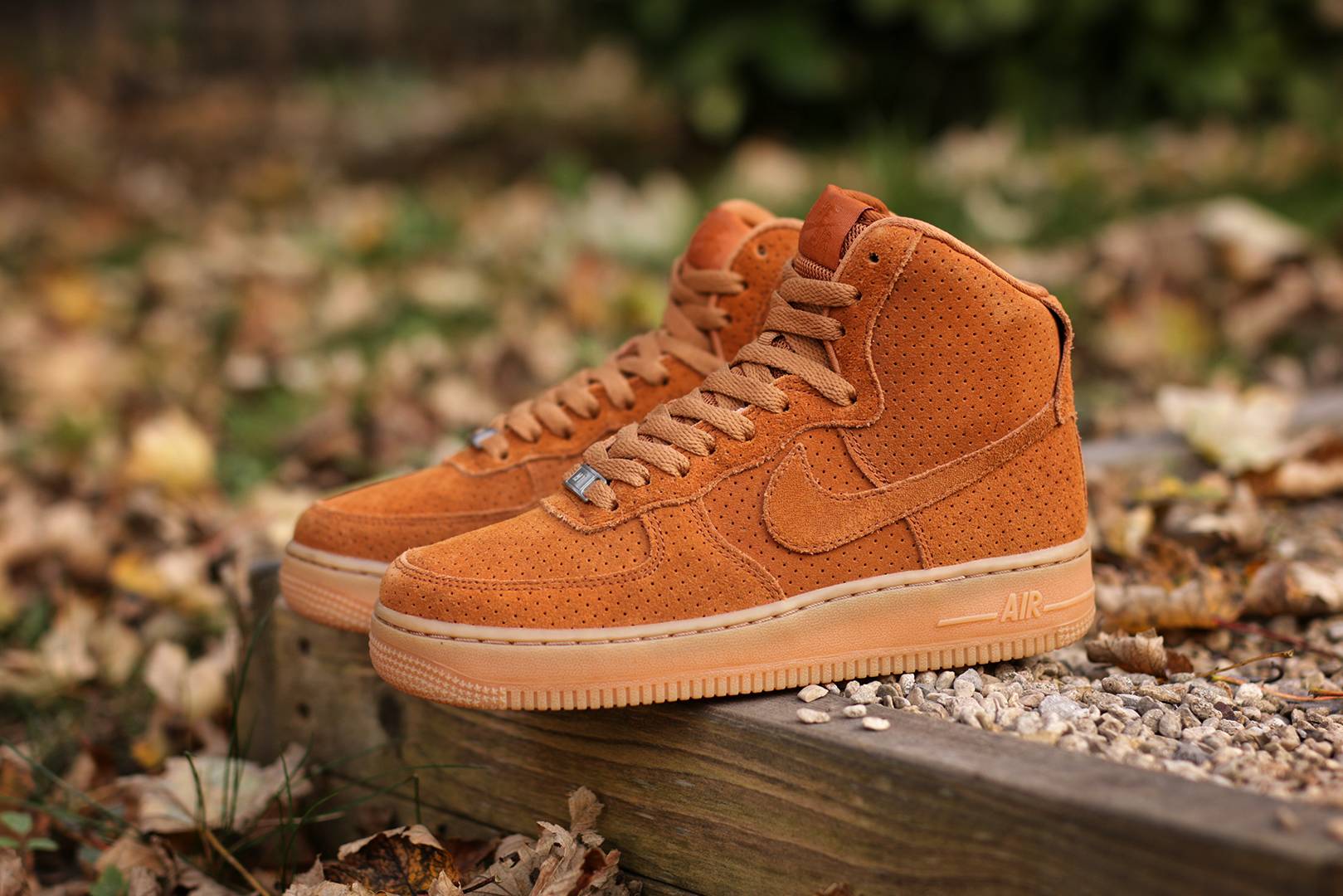 Pre-owned Nike Wmns Air Force 1 Hi Suede 'tawny' In Tan