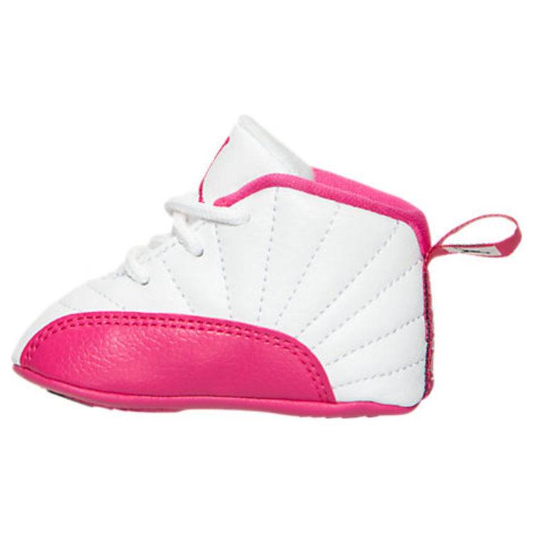 infant pink and white jordan 12s