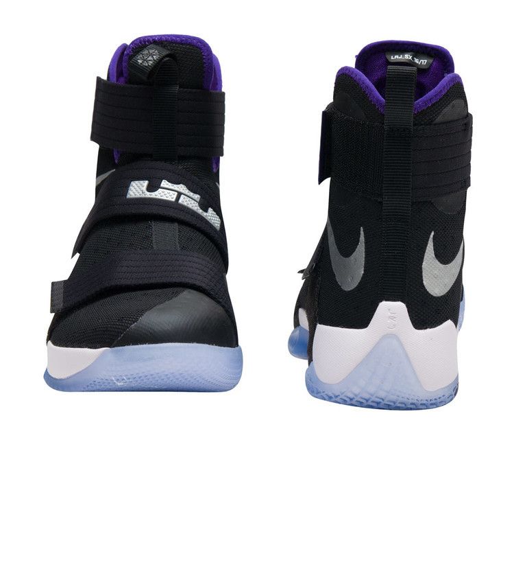 Lebron soldier 10 black sale and purple