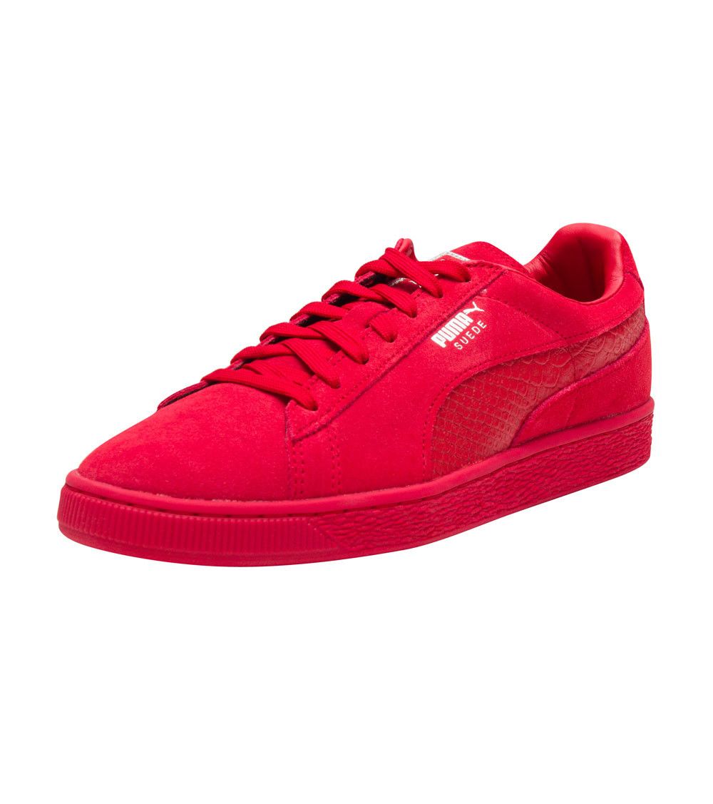 Pre-owned Puma Suede Classic Mono Reptile In Red