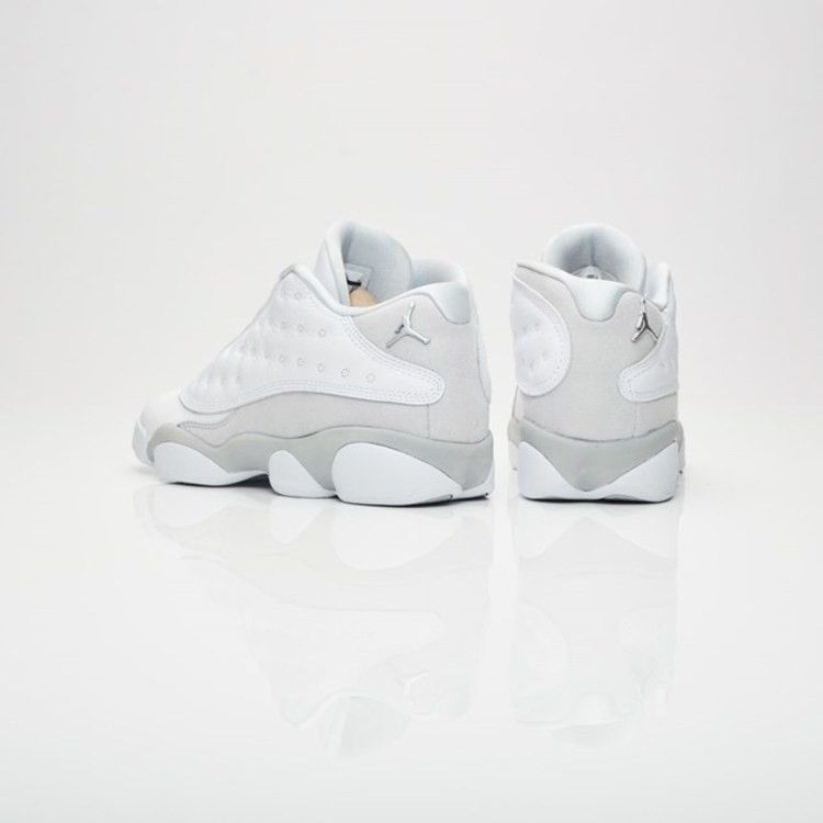 Jordan 13 white metallic on sale silver