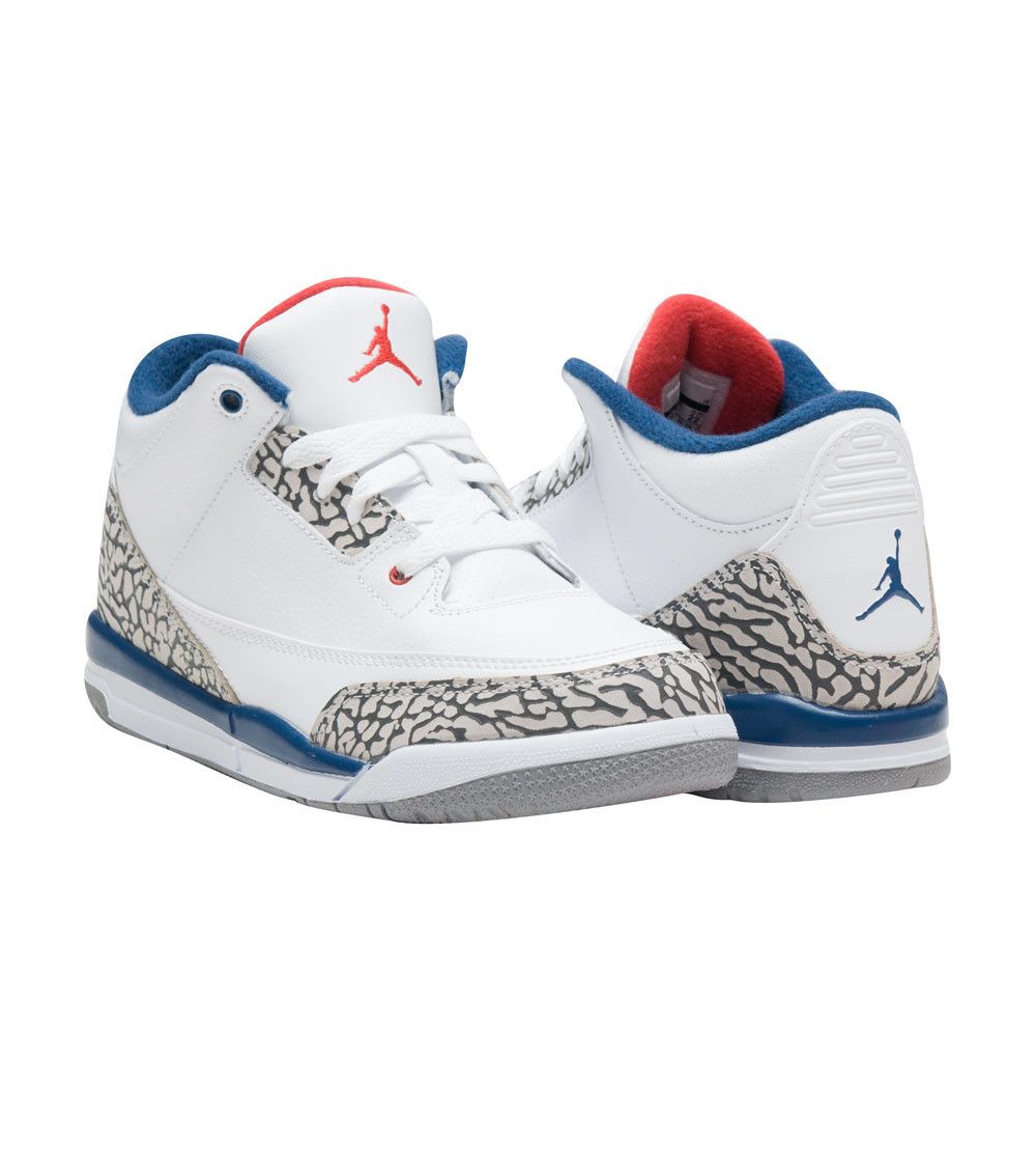 Pre-owned Air Jordan 3 Retro Ps 'true Blue' 2016 In White