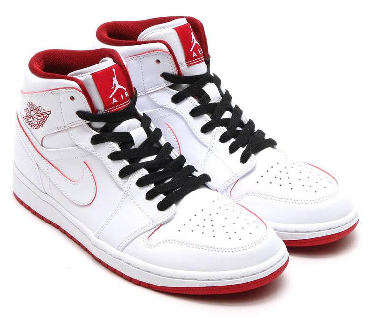 Buy Air Jordan 1 Retro Mid 'White Gym Red' - 554724 103