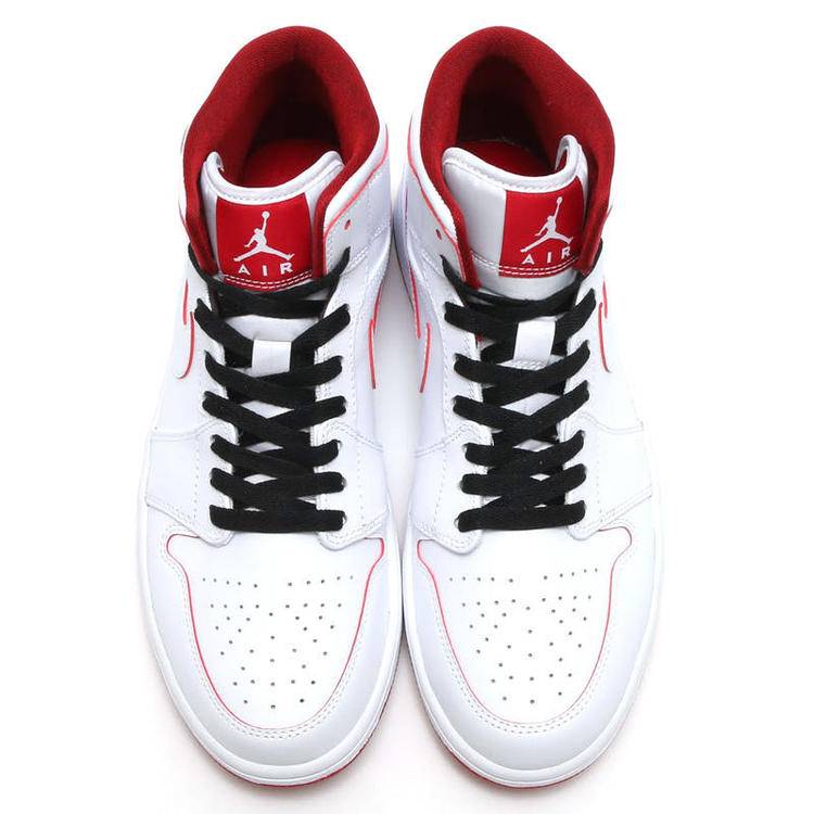 Air Jordan 1 Retro Mid 'White Gym Red' - Air Jordan - 554724 103
