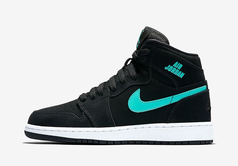 Pre-owned Air Jordan 1 Retro High Bg 'hyper Jade' In Black