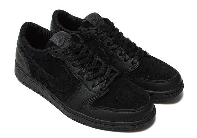 AIR JORDAN AIR JORDAN 1 RETRO LOW OG PREMIUM 'TRIPLE BLACK'
