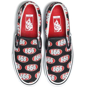 Supreme x Vans Slip-On 666 Pack Available Today •