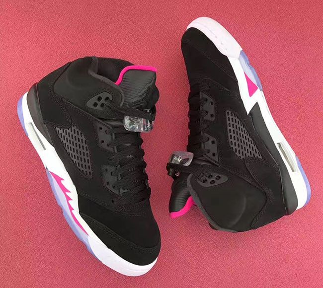 Pre-owned Air Jordan 5 Retro Gs 'deadly Pink' In Black