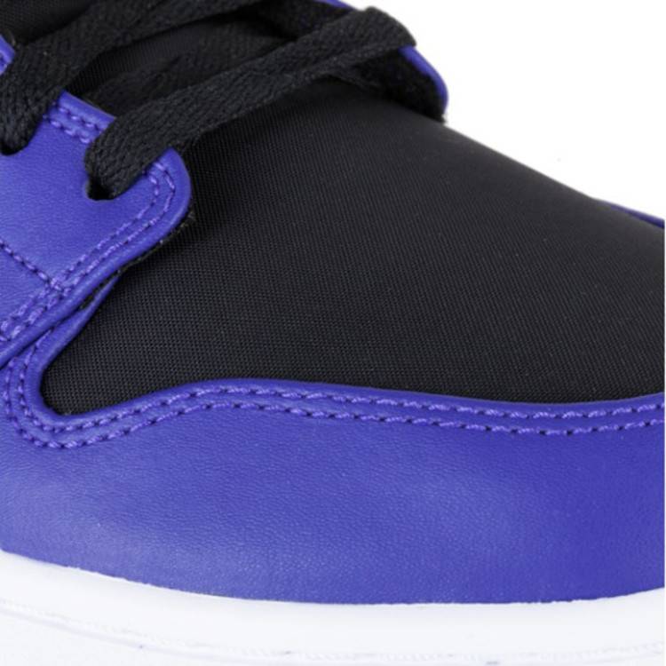 Nike Air Jordan 1 Mid Sneakers in Dark Concord Blue-Black