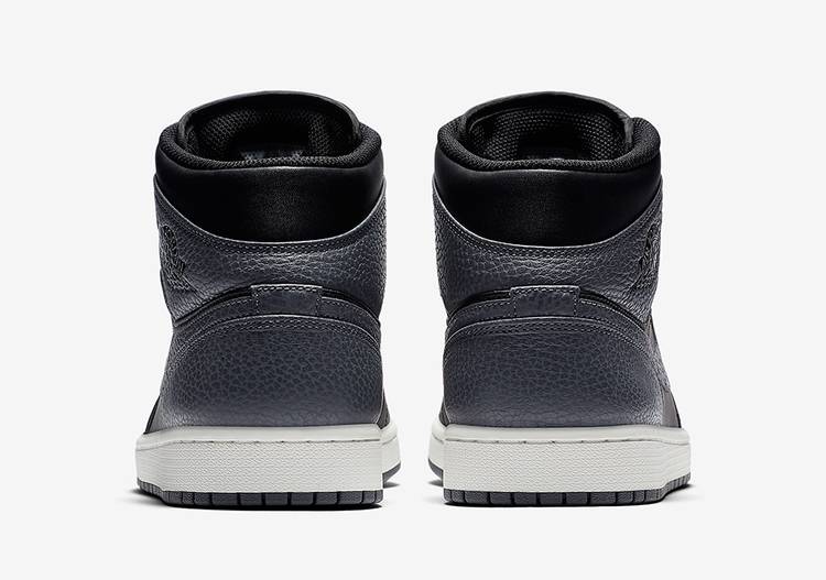 Nike Air Jordan 1 Mid Black Custom Men's Size 8 Dark Grey 554724