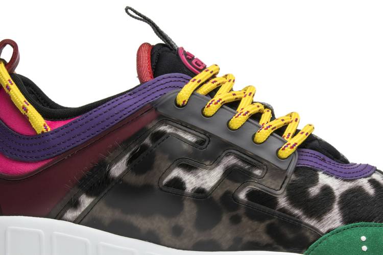 Versace Multicolor Animalier Chain Reaction Sneakers Versace