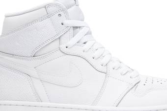 Air jordan 1 retro sale high og white perforated