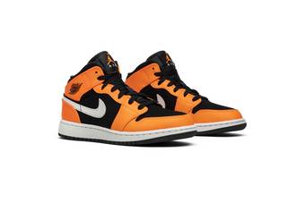 air jordan 1 retro mid gs orange black