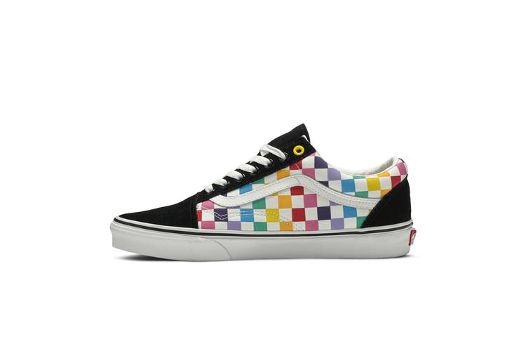 vans checkerboard old skool rainbow