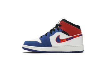 air jordan mid blue and red