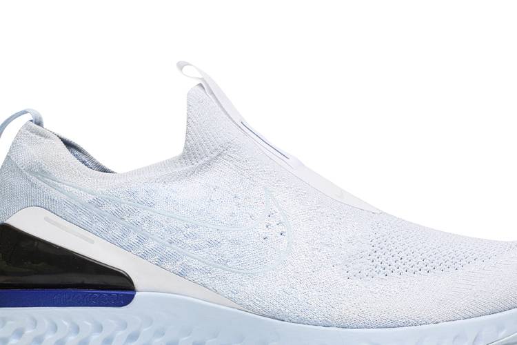 nike epic phantom react flyknit white hydrogen blue