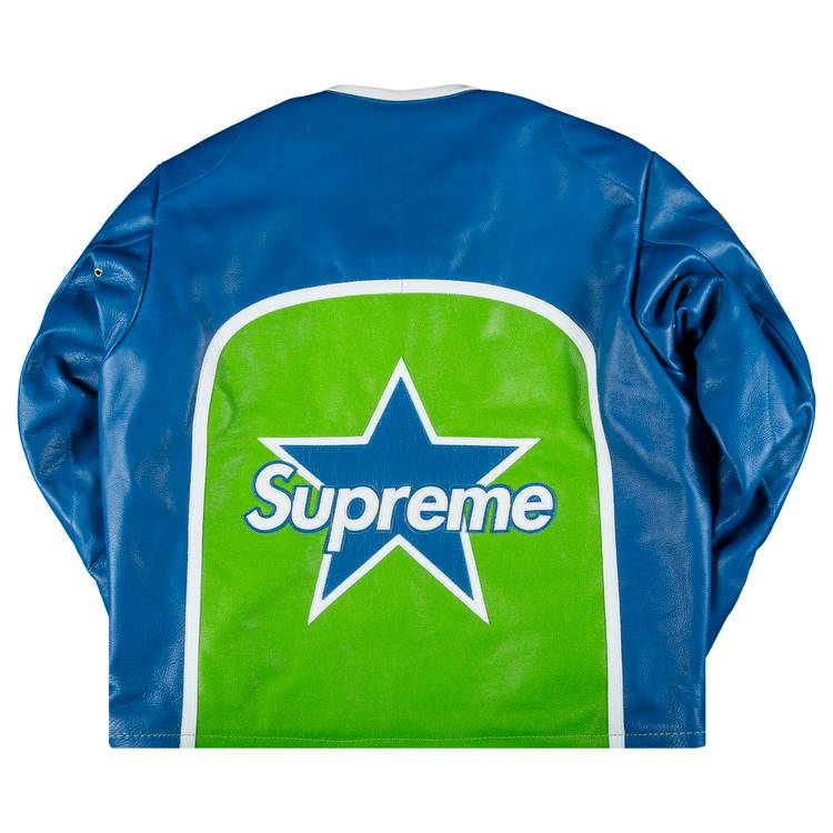 Supreme x Vanson Leather Star Jacket 'Royal Blue' | GOAT