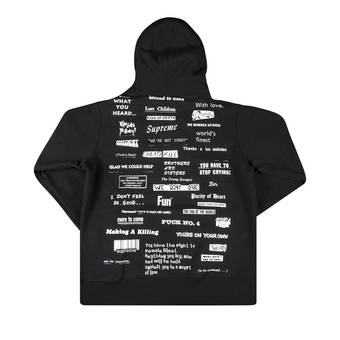 Supreme Stop Crying Hooded Sweatshirt 'Black' | GOAT
