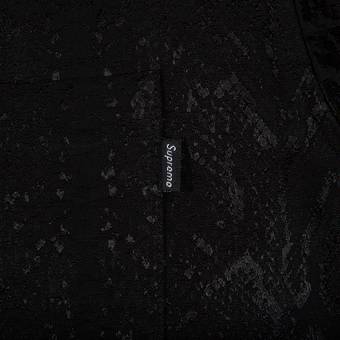 Supreme Snakeskin Jacquard Shirt 'Black' | GOAT