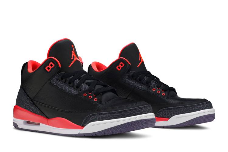 retro 3 black red