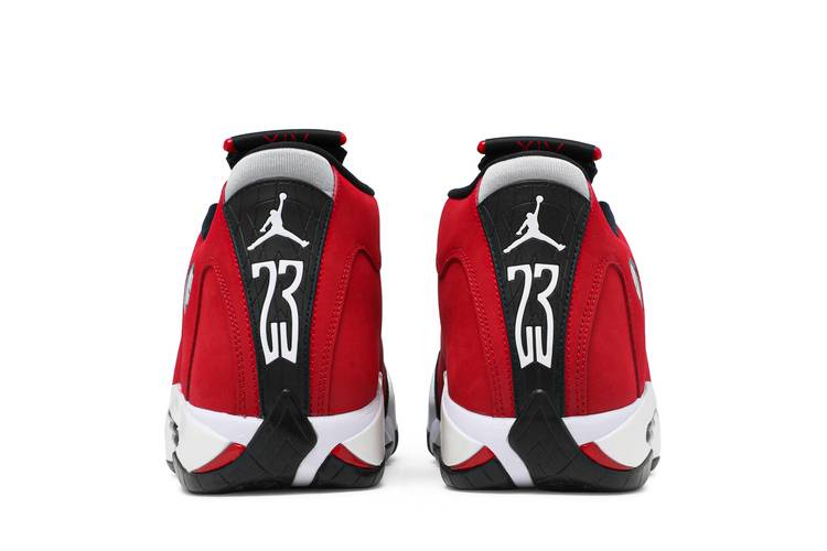 white and red jordans 14