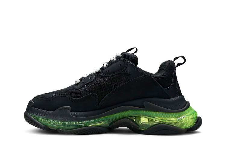 balenciaga triple s black yellow fluo